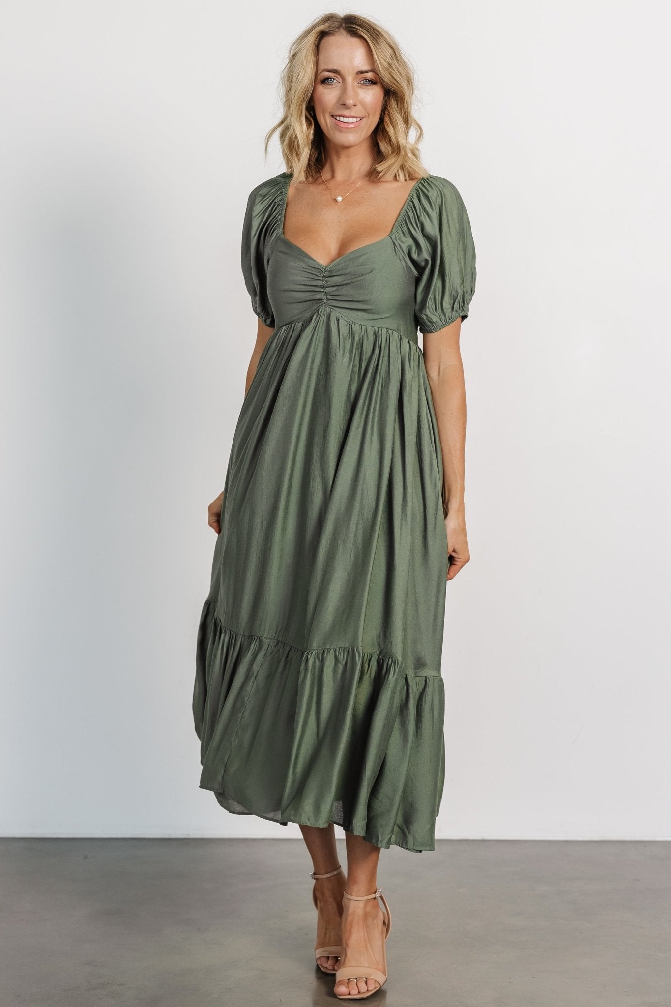 Annalisa Midi Dress | Olive - Baltic Born