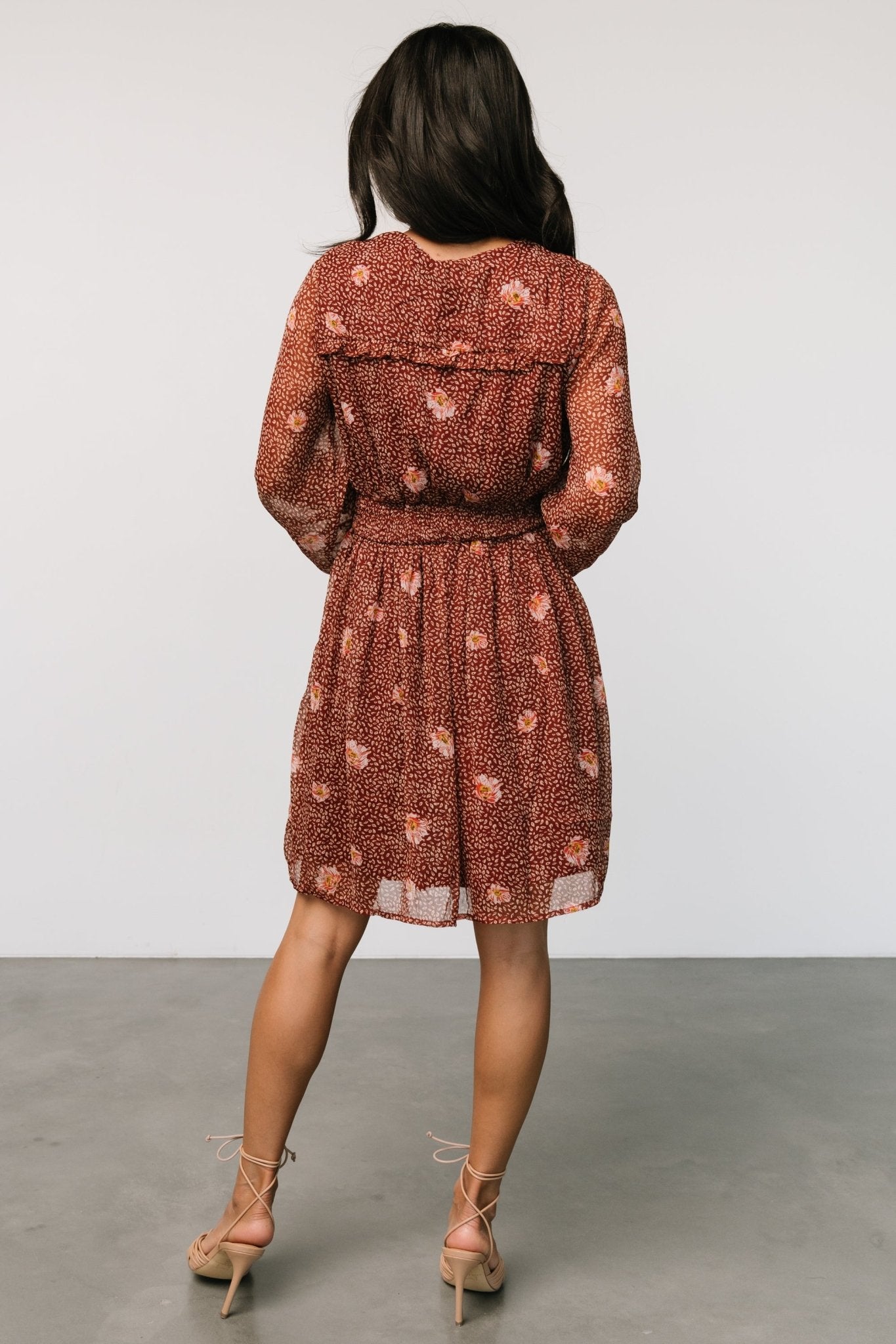 Anne Short Dress | Rust Print - Baltic Born