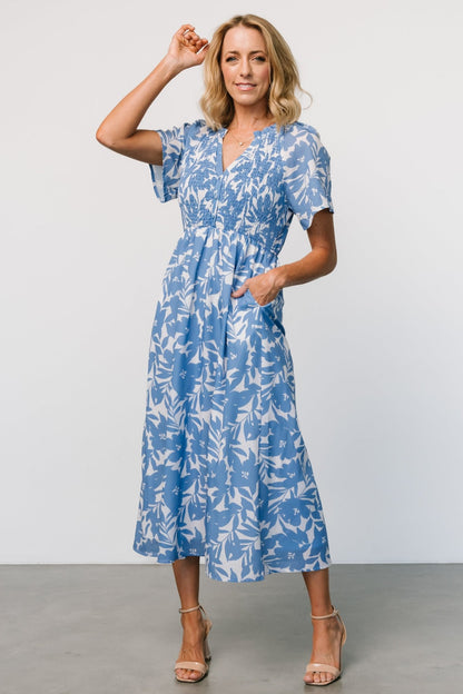 Annise Midi Dress | Blue Floral - Baltic Born