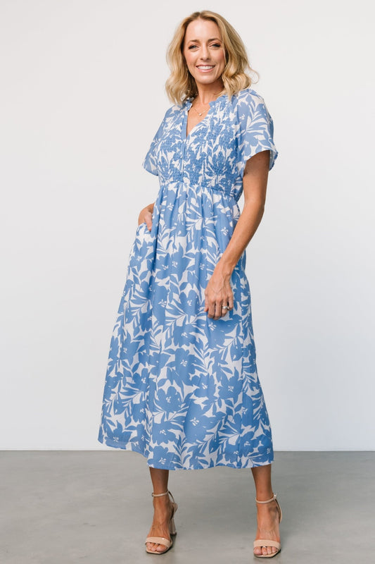 Annise Midi Dress | Blue Floral - Baltic Born