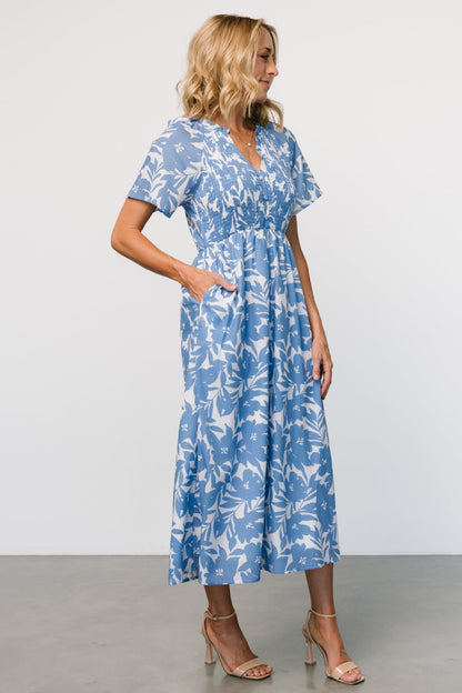 Annise Midi Dress | Blue Floral - Baltic Born