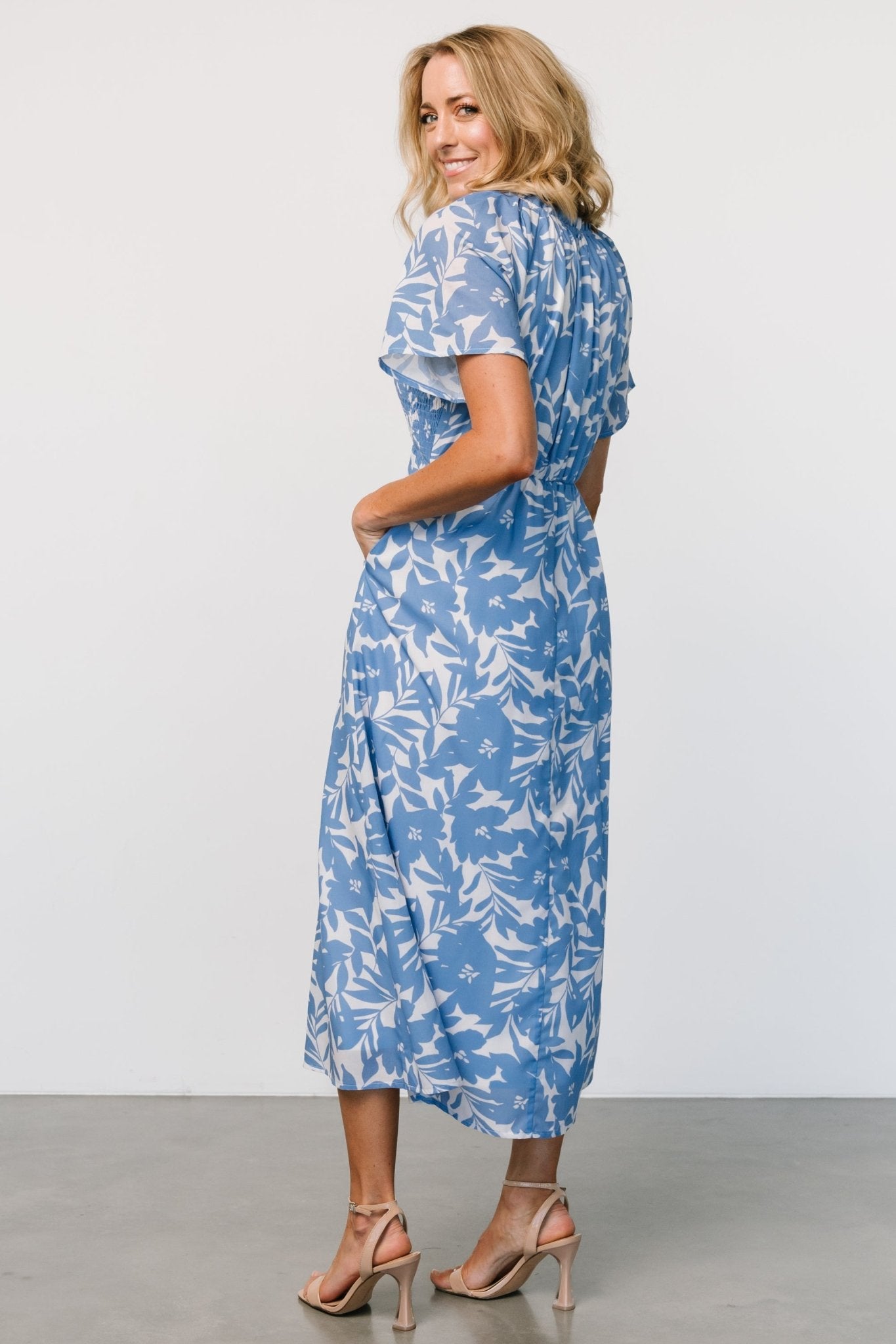 Annise Midi Dress | Blue Floral - Baltic Born