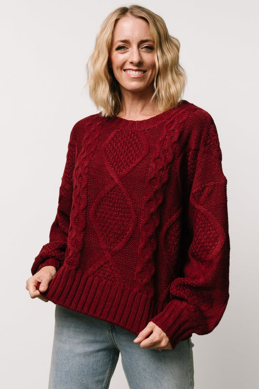 Anthony Knit Sweater | Wine - Baltic Born