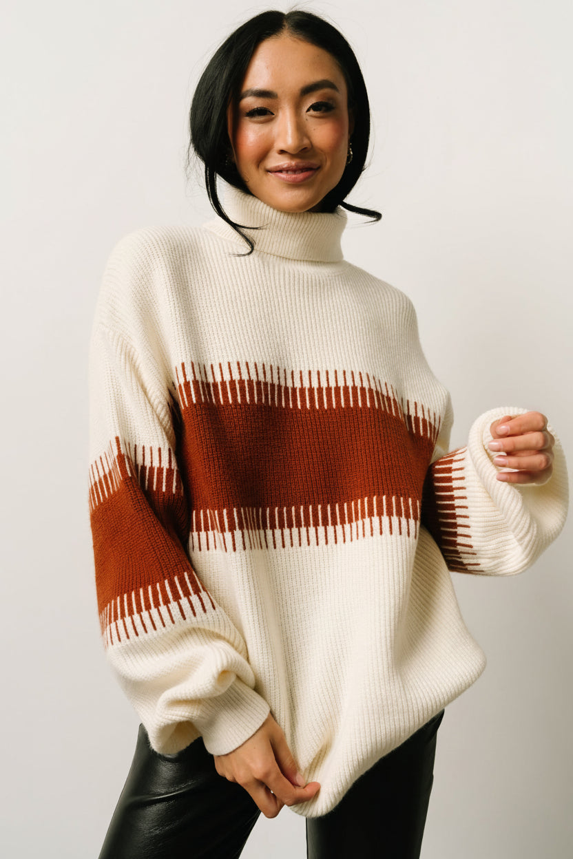 Antonov Turtle Neck Sweater | Cream + Spice