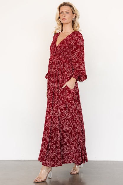 Anya Maxi Dress | Crimson Print - Baltic Born