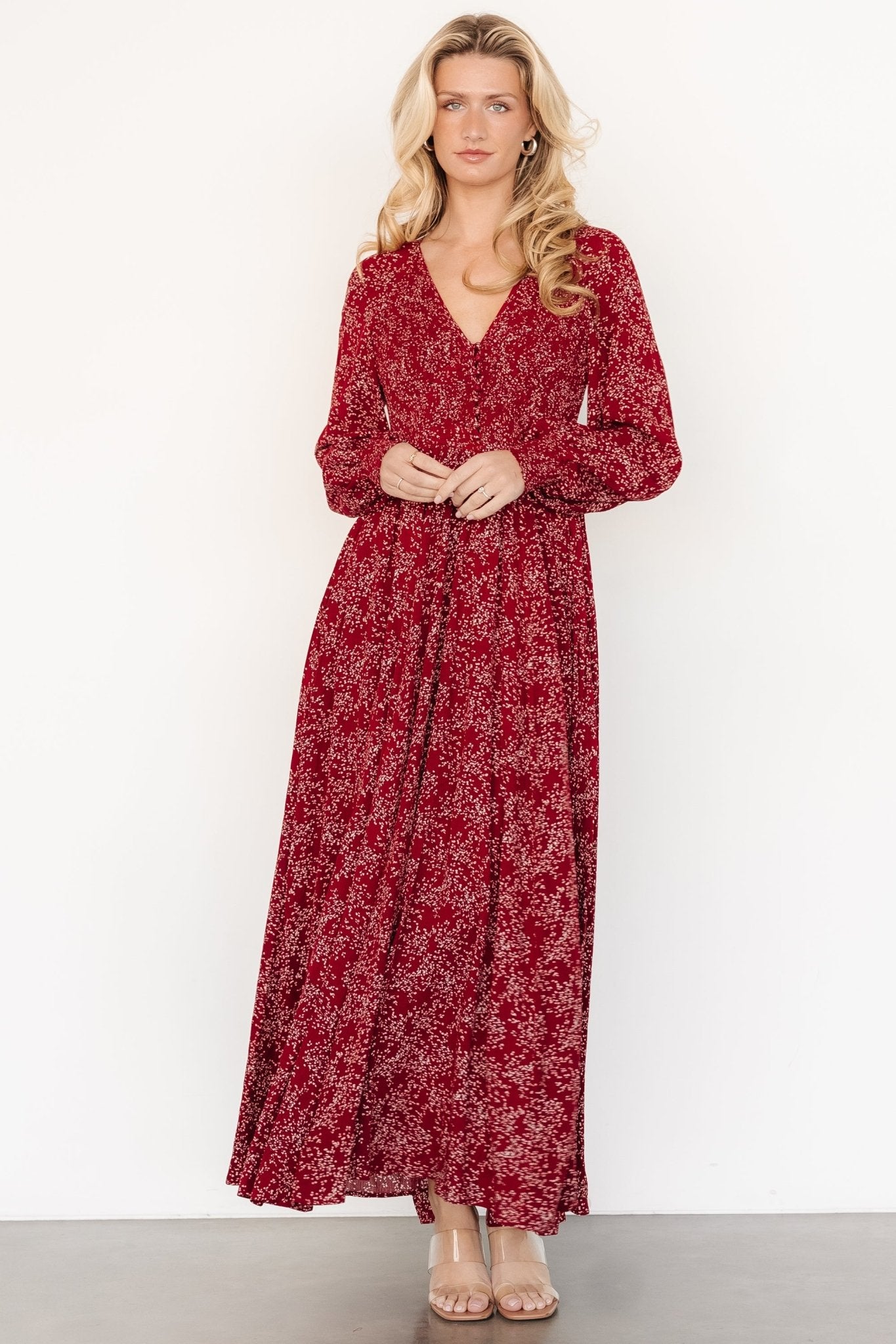 Anya Maxi Dress | Crimson Print - Baltic Born