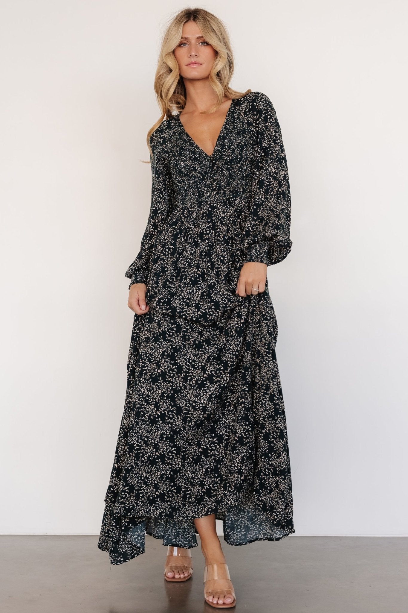 Anya Maxi Dress | Hunter Green Print - Baltic Born