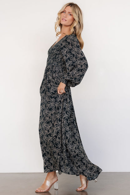 Anya Maxi Dress | Hunter Green Print - Baltic Born