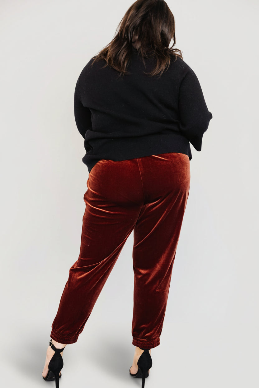 Archie Velvet Jogger Pants | Cinnamon