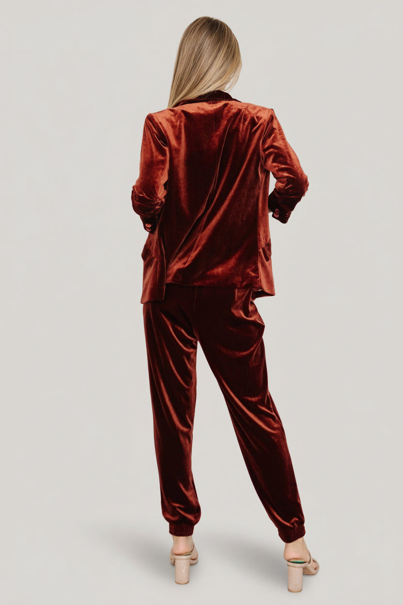 Archie Velvet Jogger Pants | Cinnamon