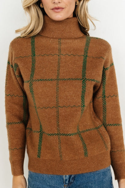 Arden Turtleneck Sweater | Camel - Baltic Born