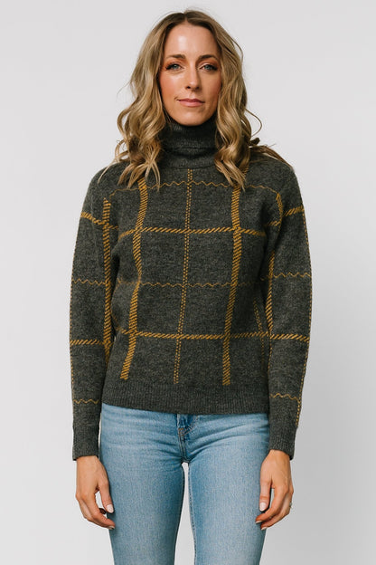 Arden Turtleneck Sweater | Dark Gray - Baltic Born