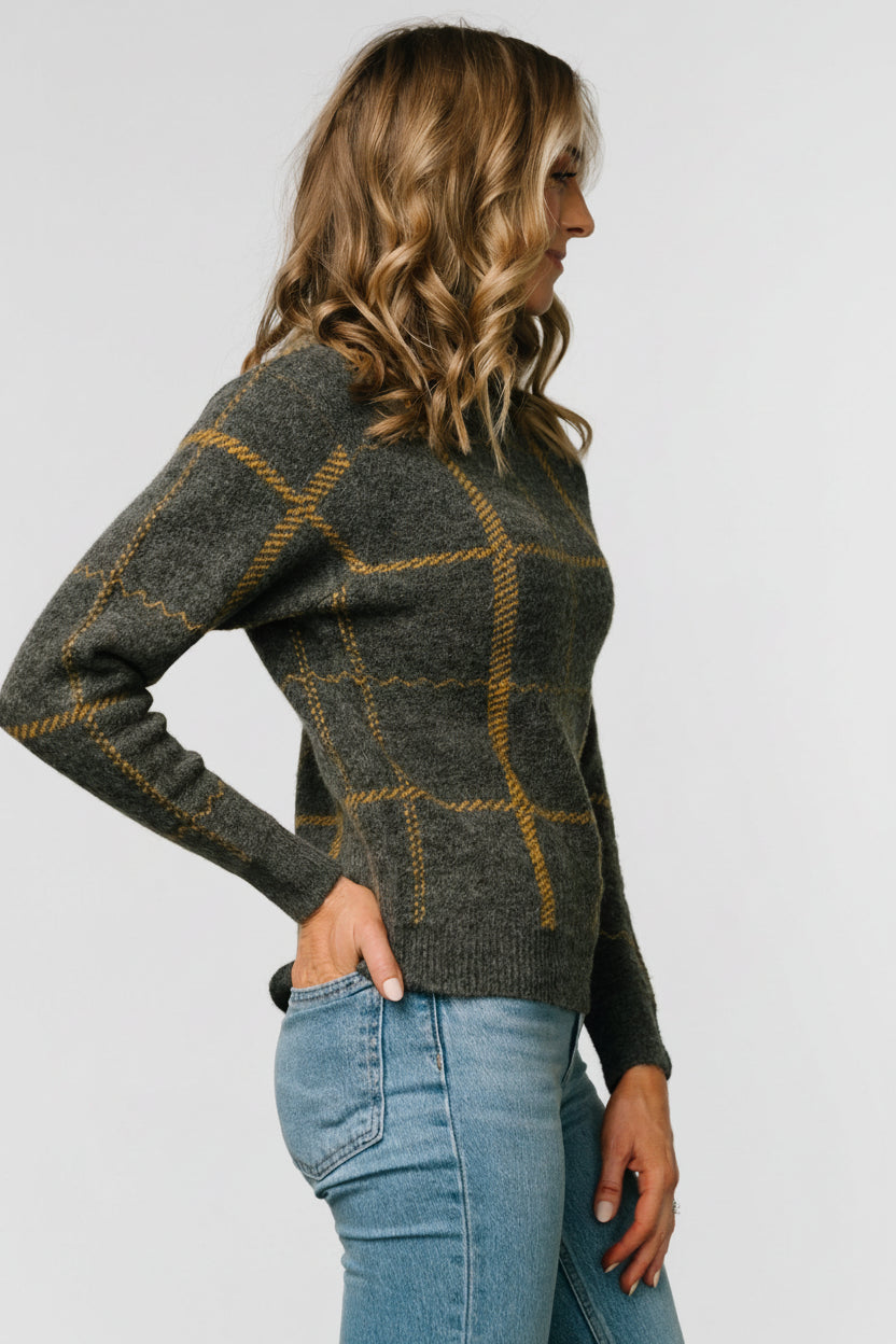 Arden Turtleneck Sweater | Dark Gray