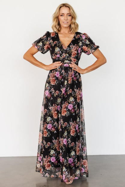 Ardley Maxi Dress | Black Multi Floral - Baltic Born