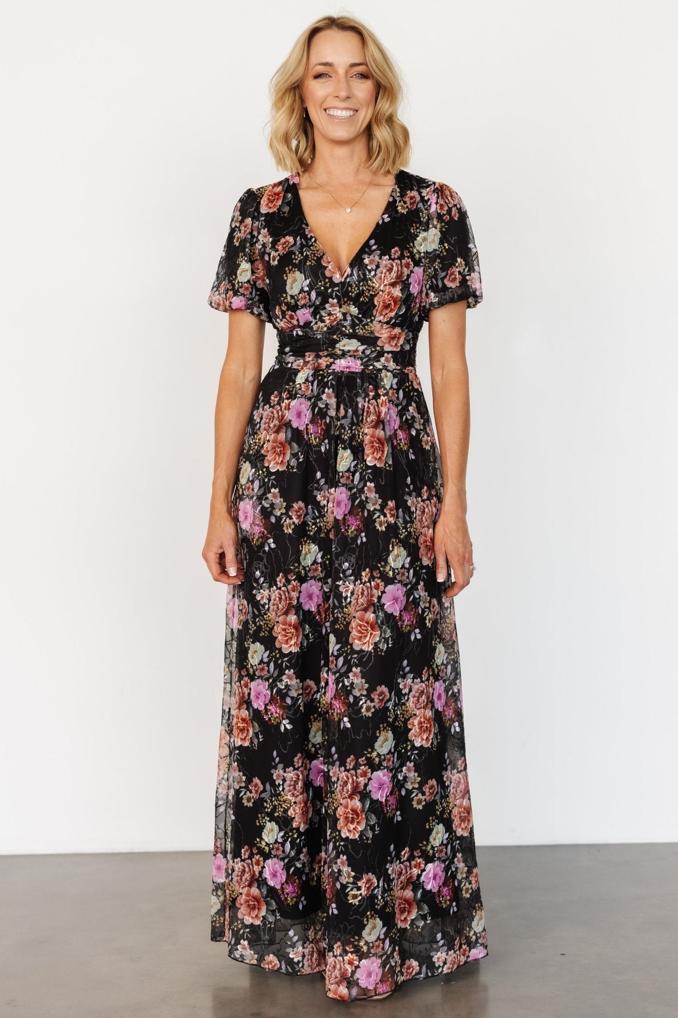 Ardley Maxi Dress | Black Multi Floral - Baltic Born