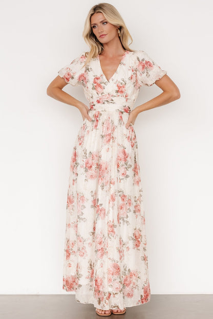 Ardley Maxi Dress | Cream + Rose Floral - Baltic Born