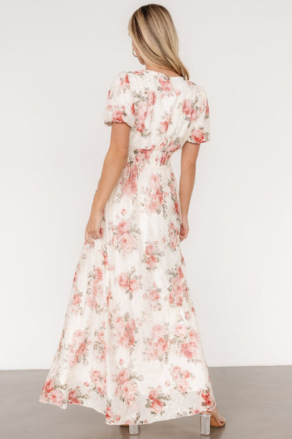 Ardley Maxi Dress | Cream + Rose Floral - Baltic Born