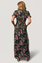 Detail image showing the textured soft mesh overlay and embroidered accents paired with the smooth lined interior fabric.
