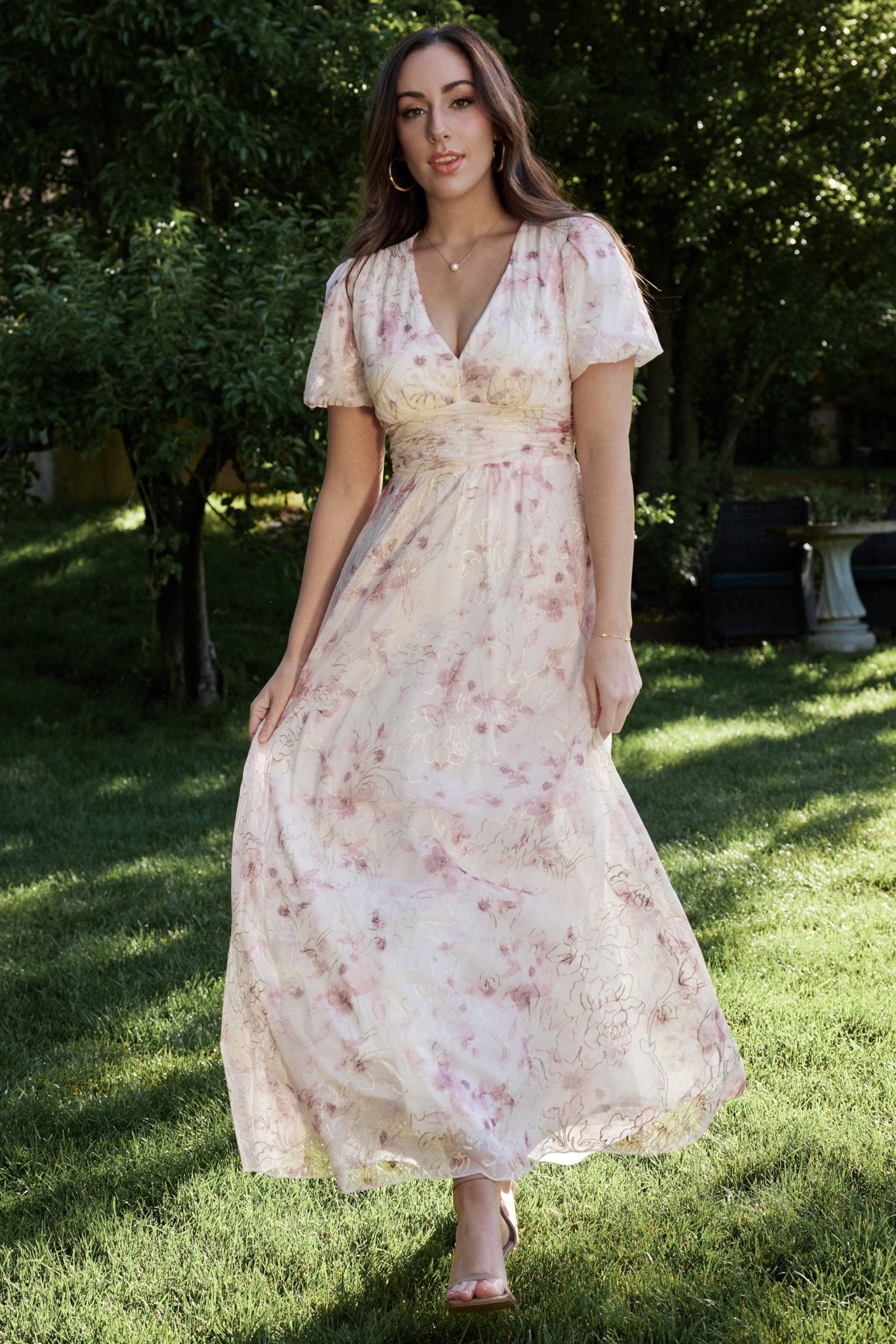 Ardley Maxi Dress | Mauve Floral - Baltic Born