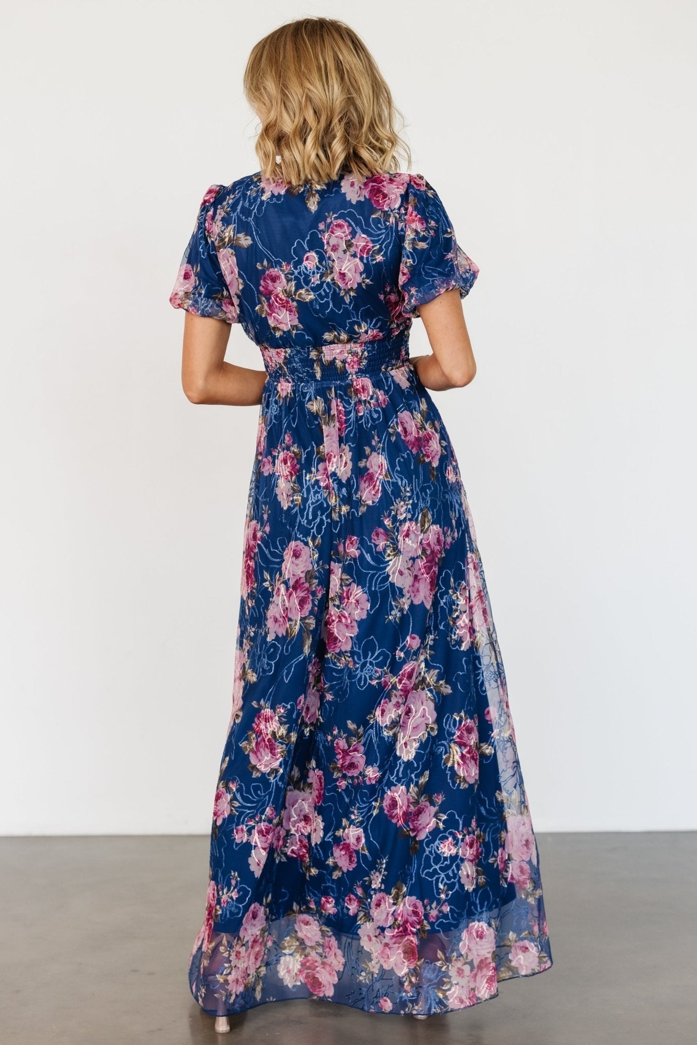 Ardley Maxi Dress | Navy + Pink Floral - Baltic Born