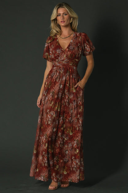 Ardley Maxi Dress | Rust Multi Floral - Baltic Born