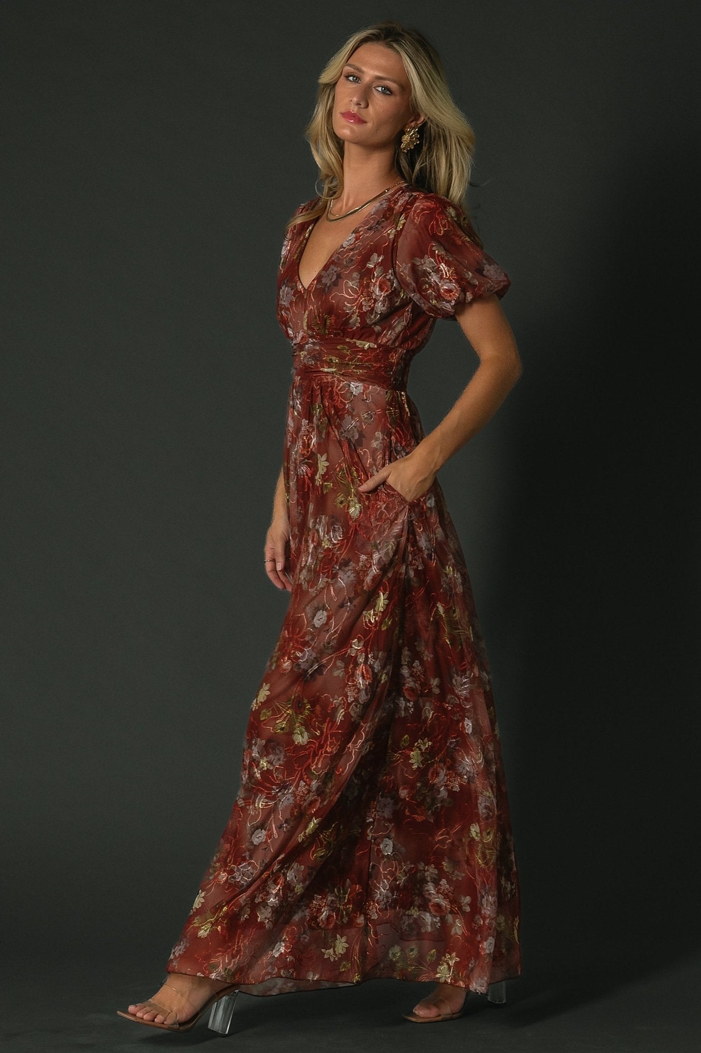 Ardley Maxi Dress | Rust Multi Floral - Baltic Born