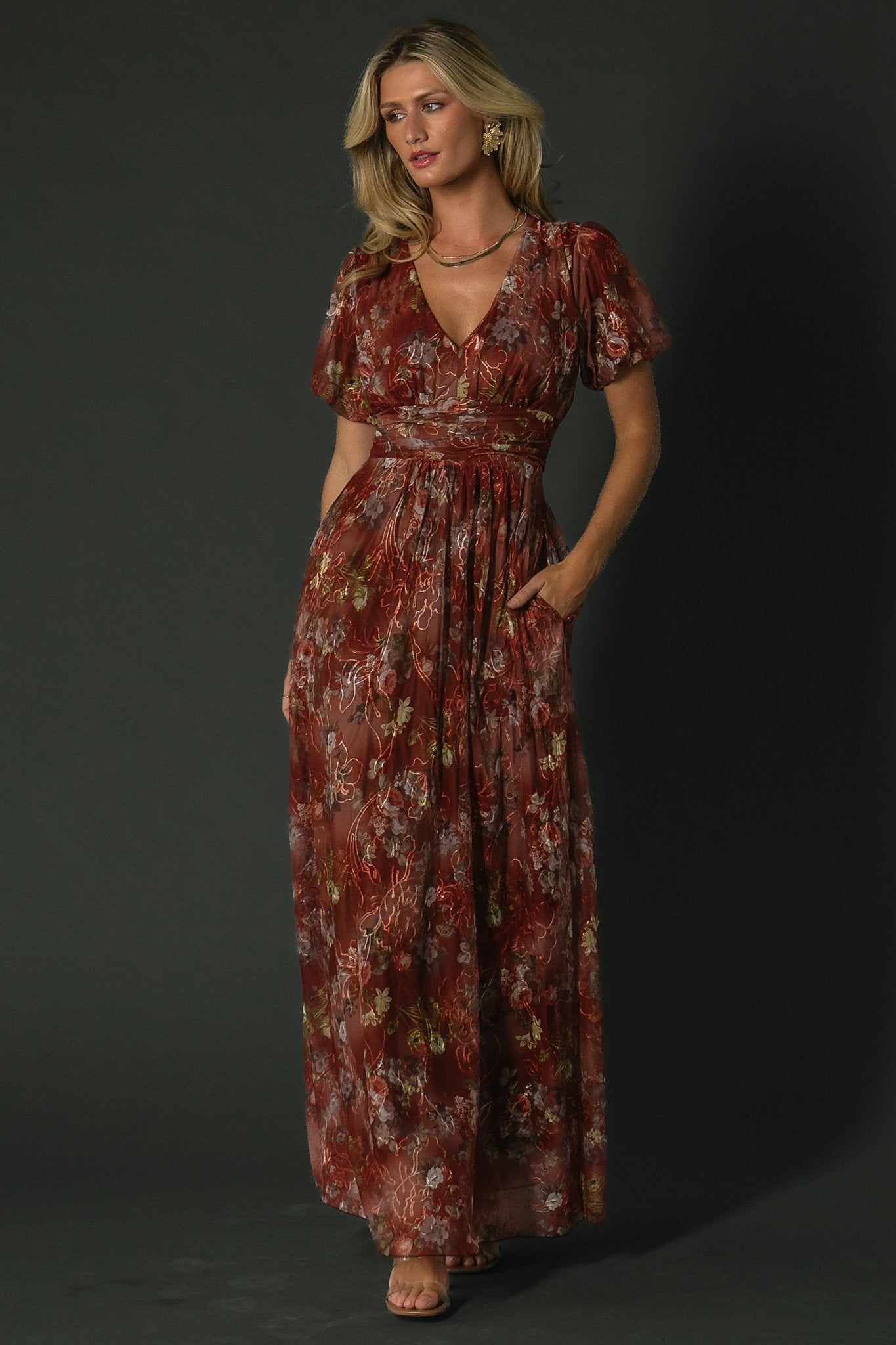 Ardley Maxi Dress | Rust Multi Floral - Baltic Born