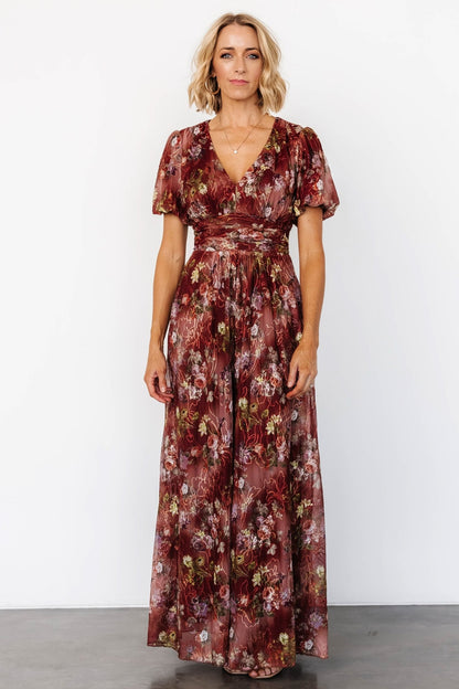 Ardley Maxi Dress | Rust Multi Floral - Baltic Born