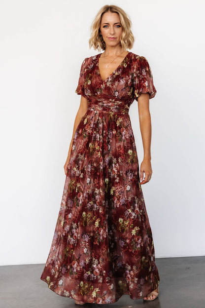 Ardley Maxi Dress | Rust Multi Floral - Baltic Born