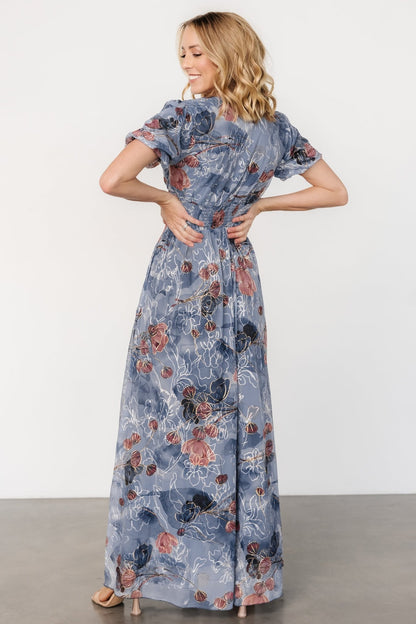 Ardley Maxi Dress | Slate Print - Baltic Born