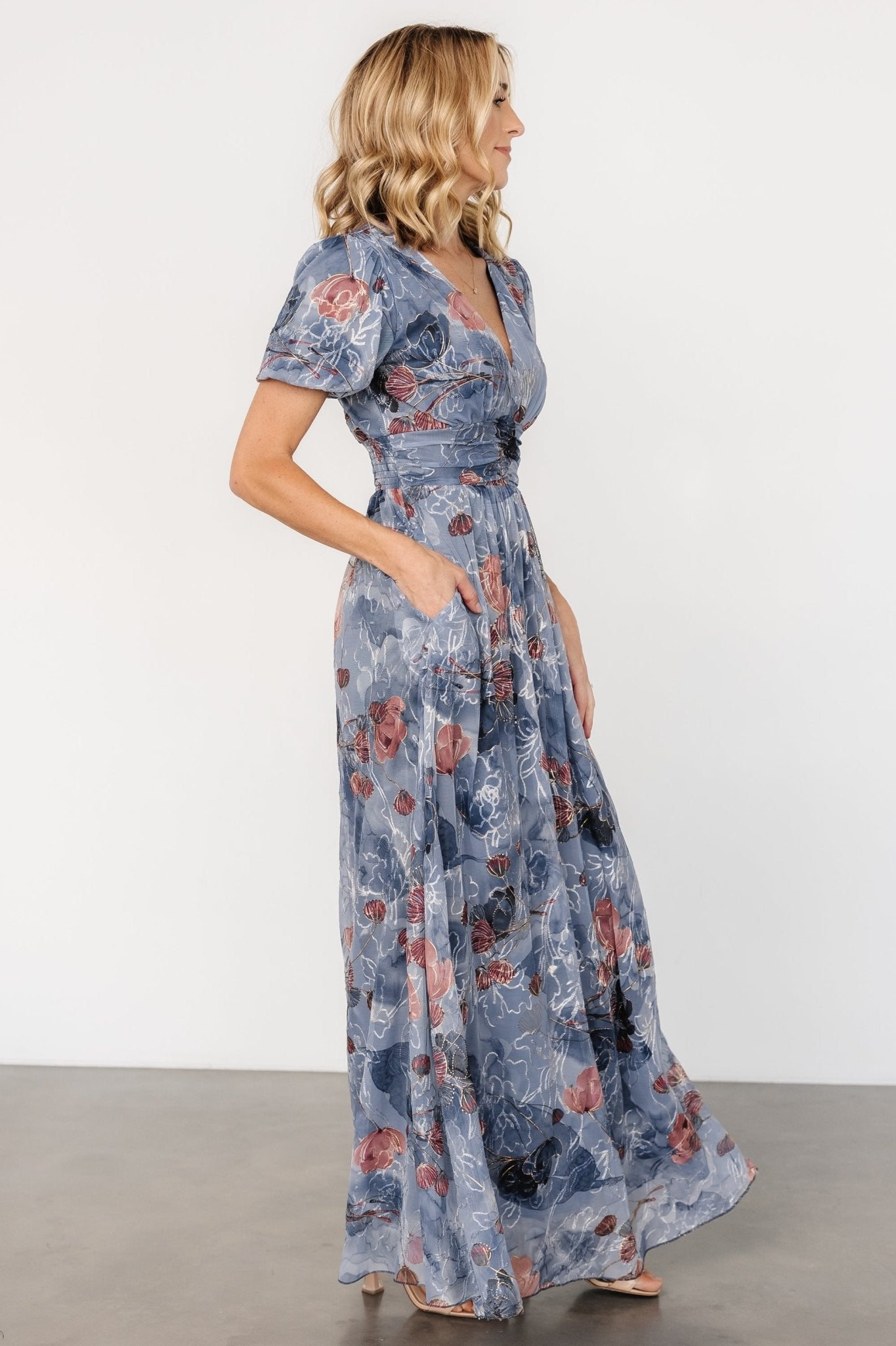 Ardley Maxi Dress | Slate Print - Baltic Born