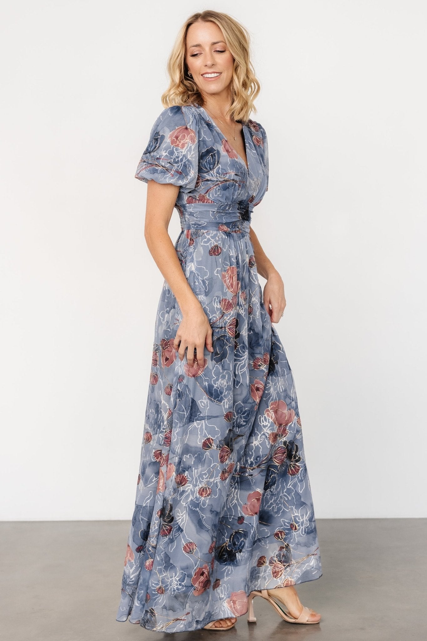 Ardley Maxi Dress | Slate Print - Baltic Born