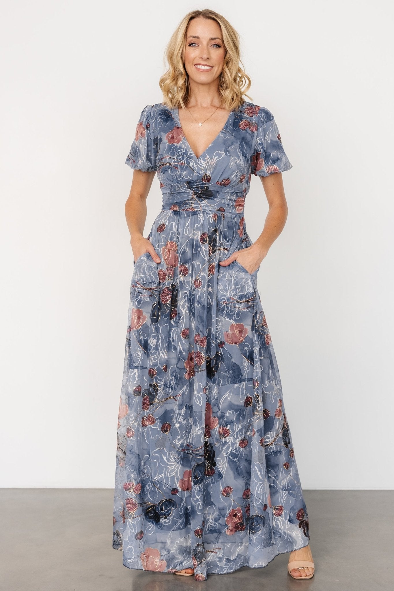 Ardley Maxi Dress | Slate Print - Baltic Born