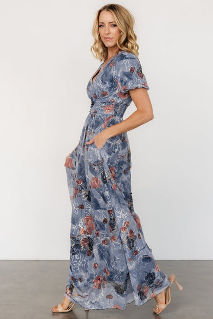 Ardley Maxi Dress | Slate Print - Baltic Born