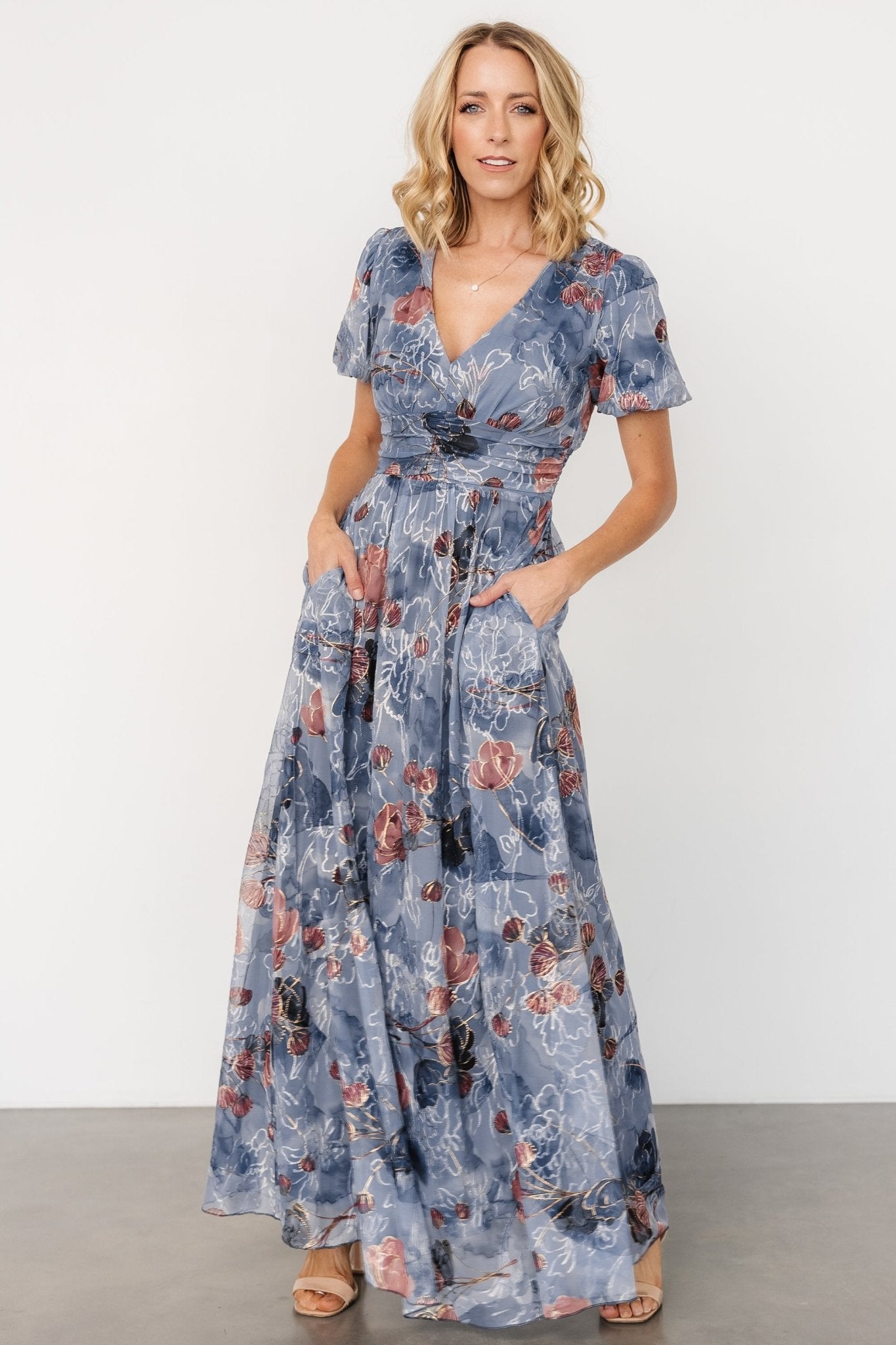 Ardley Maxi Dress | Slate Print - Baltic Born