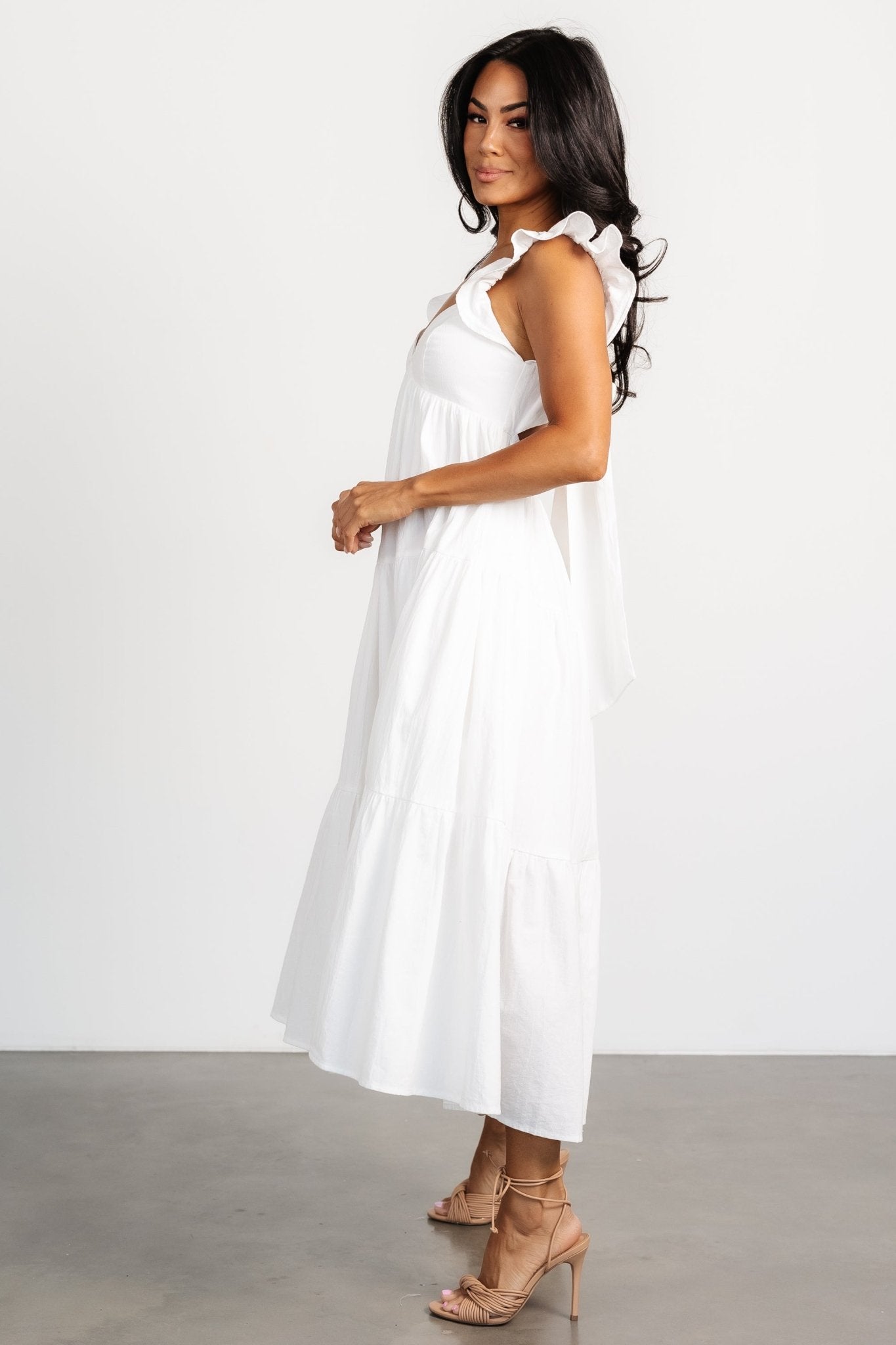 Aria Back Tie Dress | Off White - Baltic Born