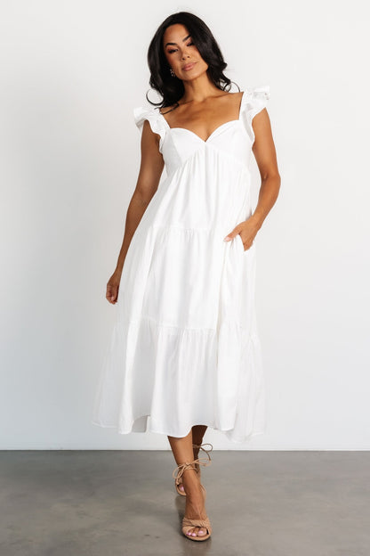 Aria Back Tie Dress | Off White - Baltic Born