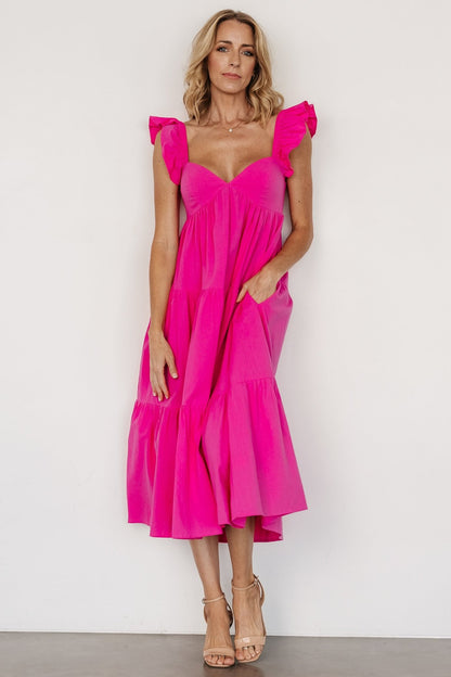 Aria Back Tie Dress | Pink - Baltic Born