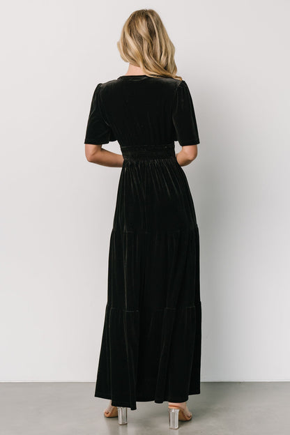 Artemis Velvet Maxi Dress | Black - Baltic Born