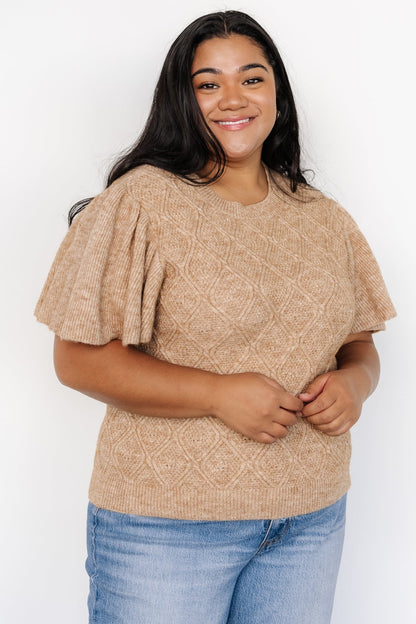 Asa Knit Sweater Top | Caramel - Baltic Born