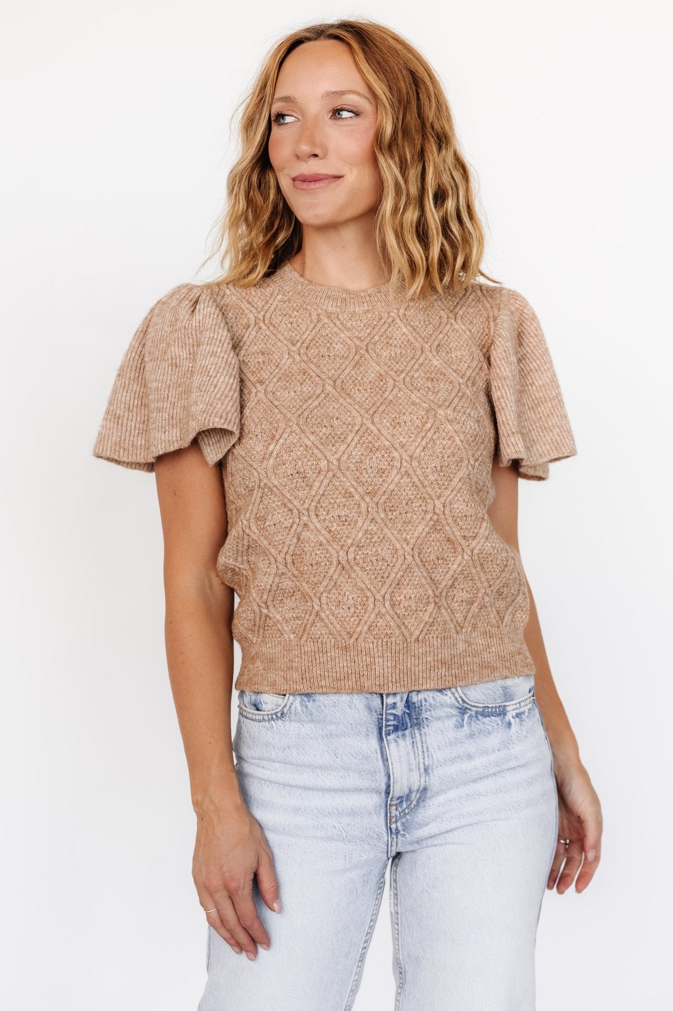 Asa Knit Sweater Top | Caramel - Baltic Born