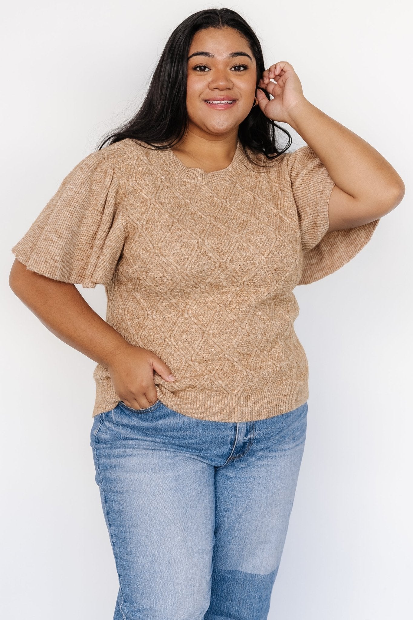 Asa Knit Sweater Top | Caramel - Baltic Born