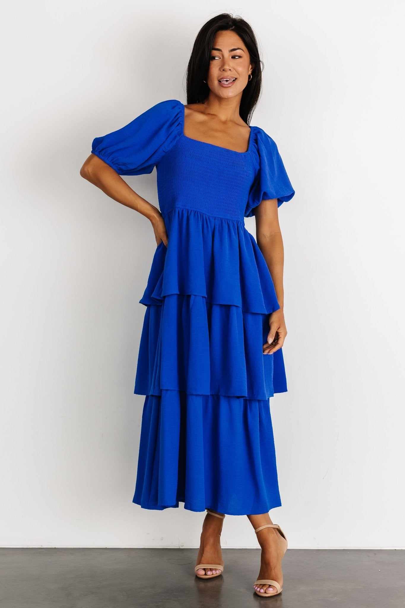 Ashbourne Tiered Dress | Cobalt - Baltic Born