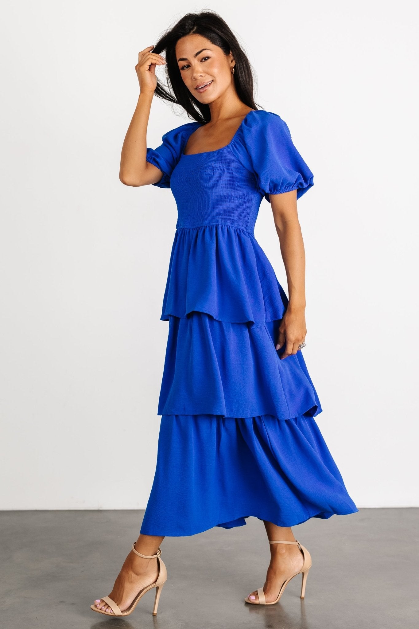 Ashbourne Tiered Dress | Cobalt - Baltic Born