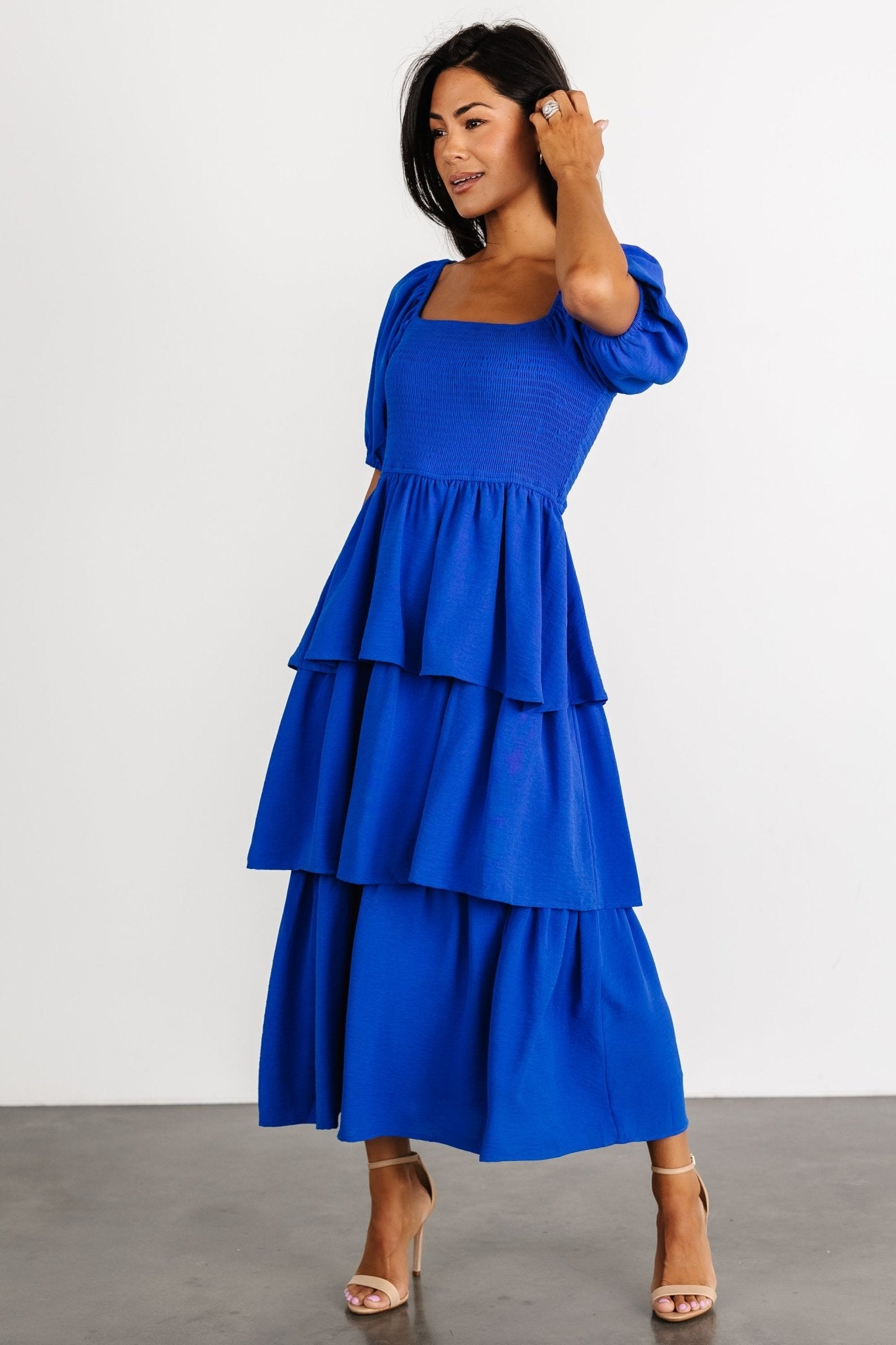 Ashbourne Tiered Dress | Cobalt - Baltic Born