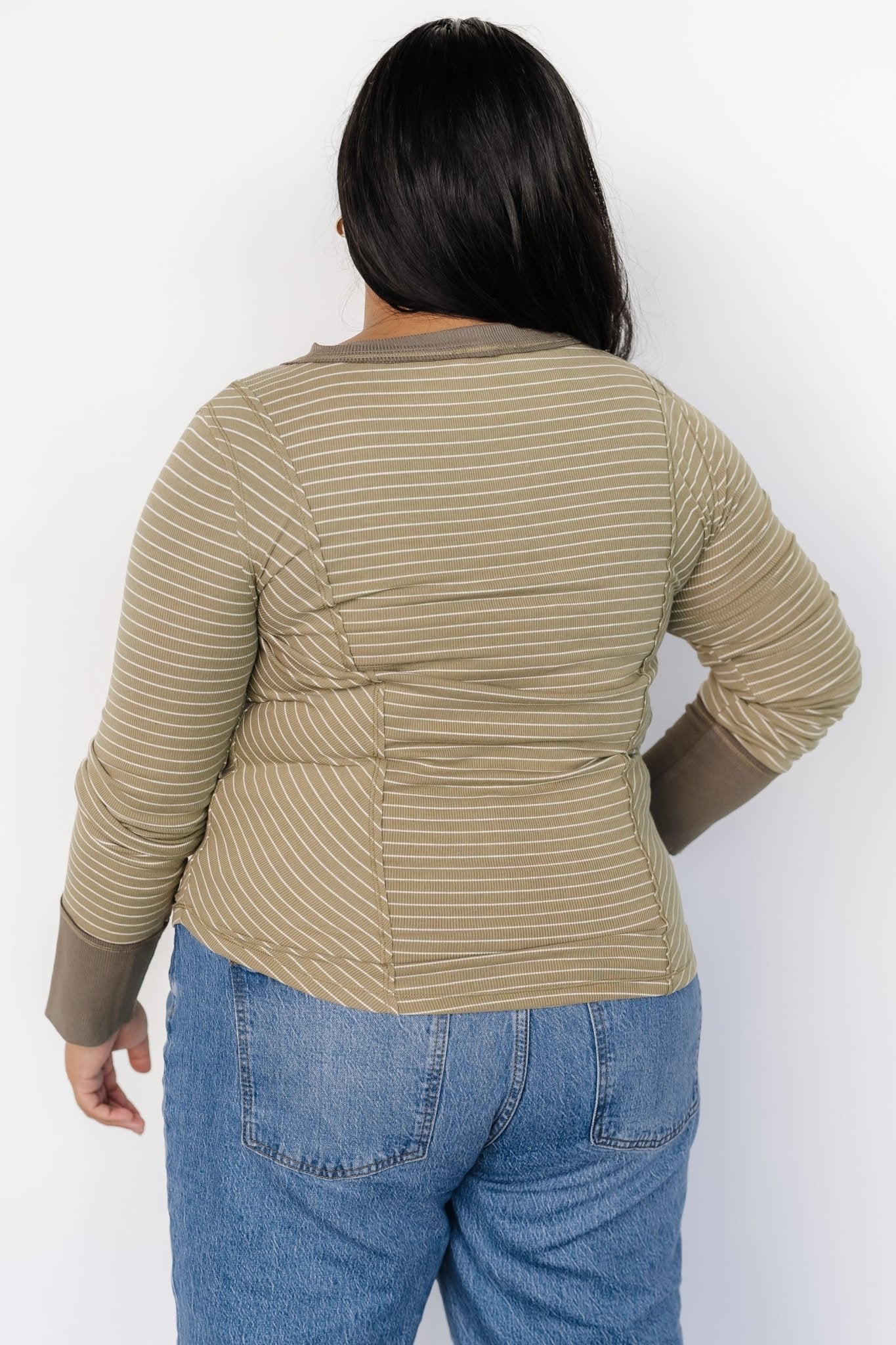 Ashford Striped Top | Olive - Baltic Born