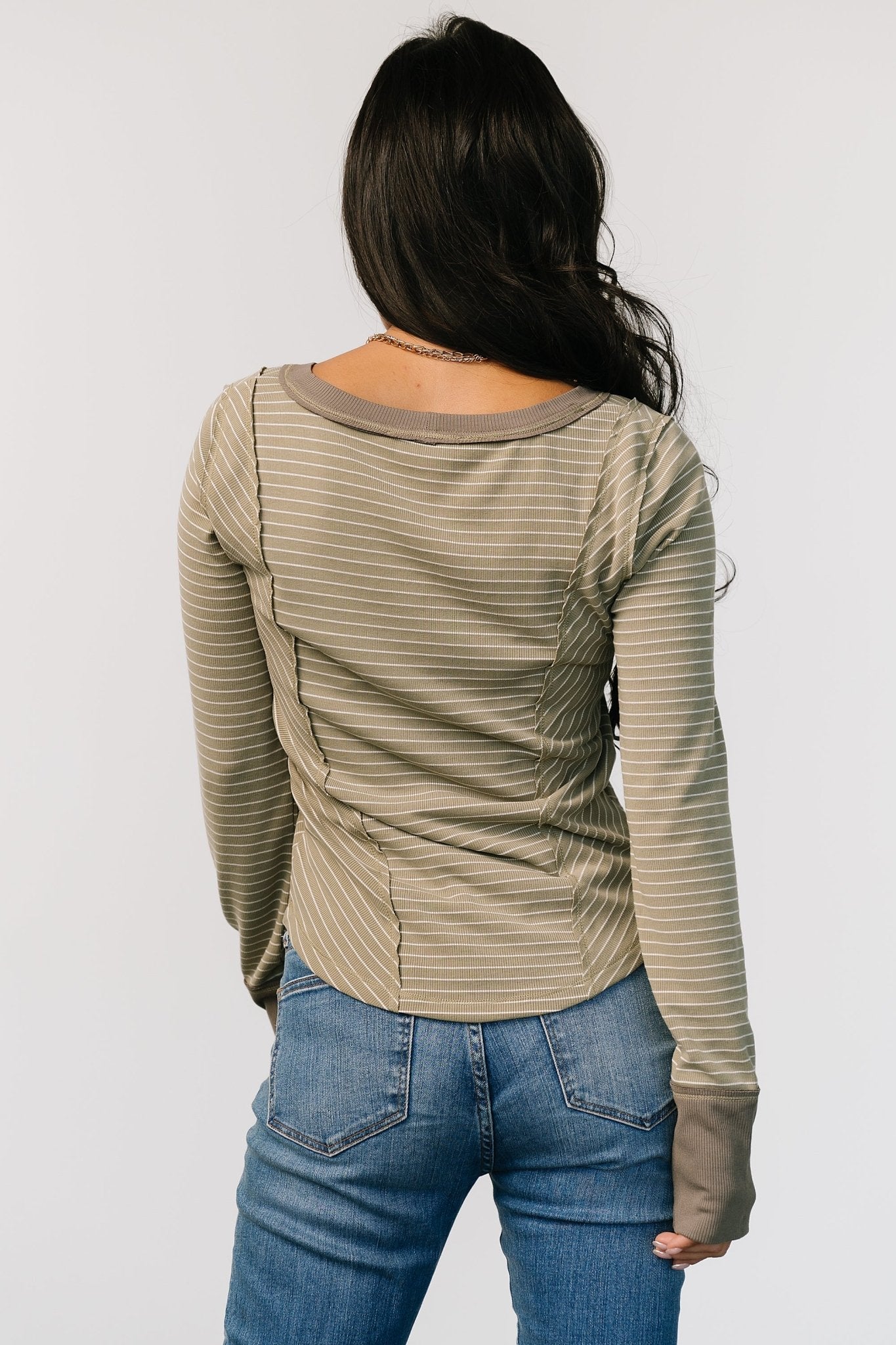 Ashford Striped Top | Olive - Baltic Born