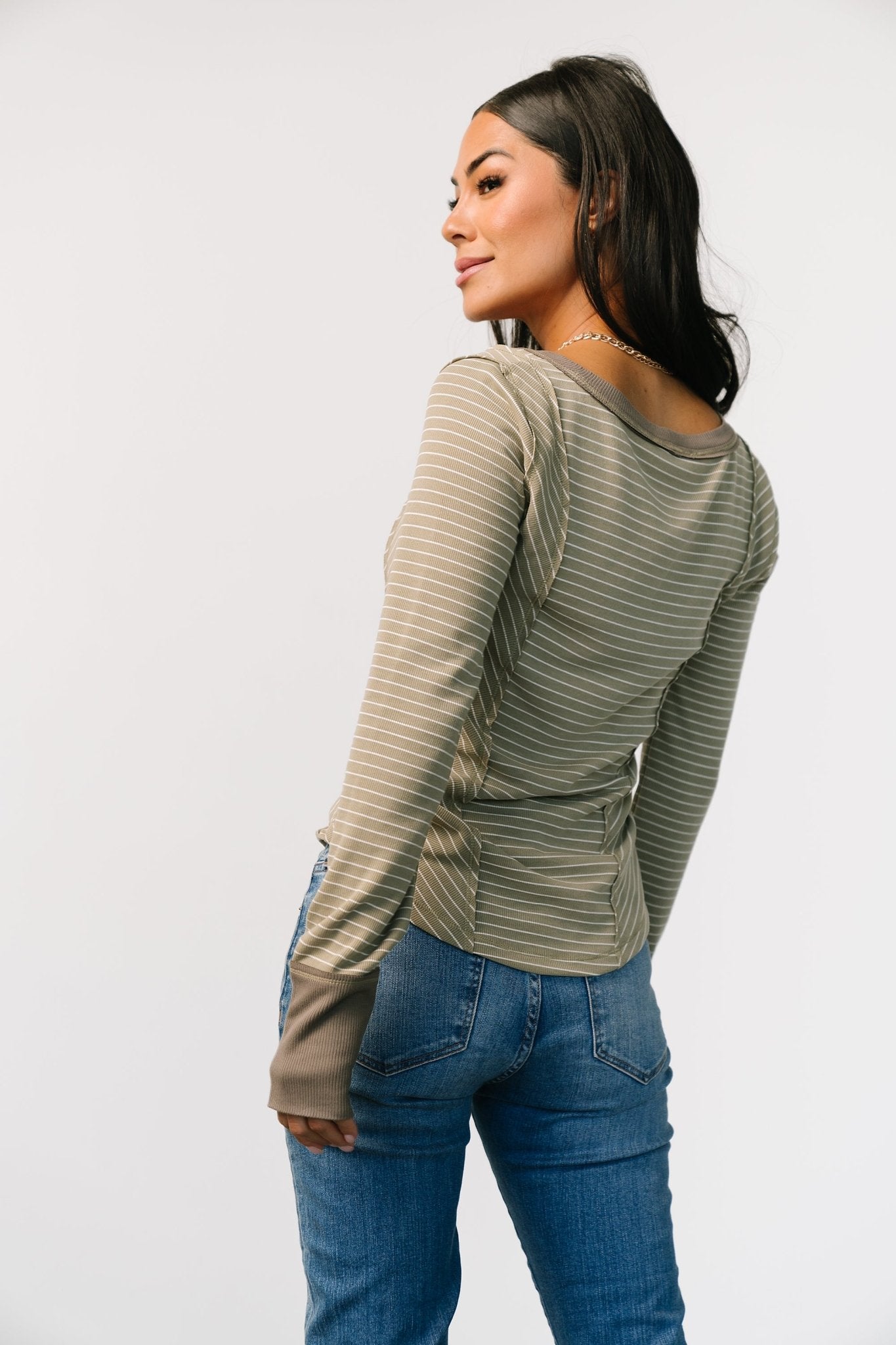 Ashford Striped Top | Olive - Baltic Born