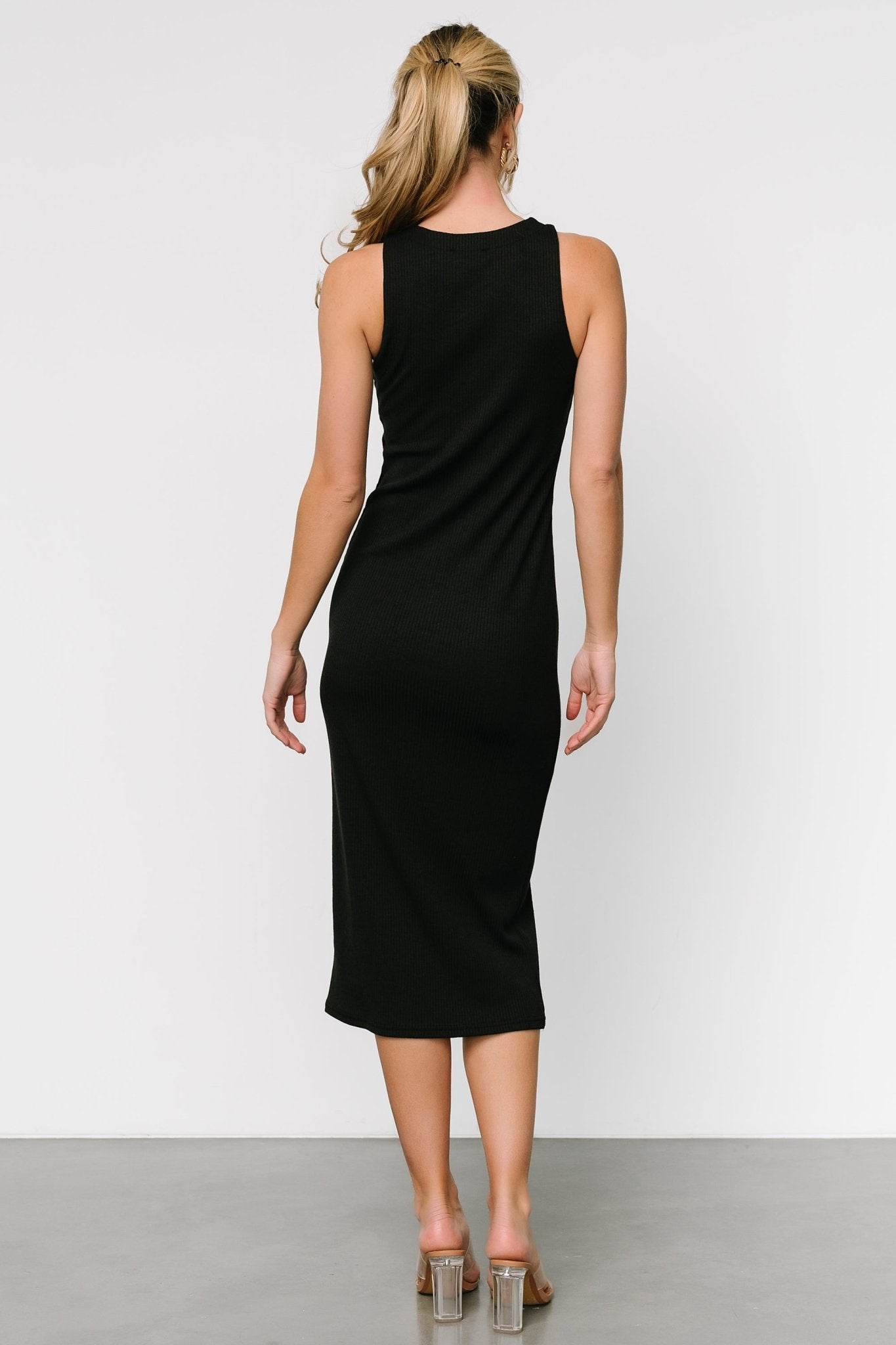 Ashley Ribbed Tank Dress | Black - Baltic Born