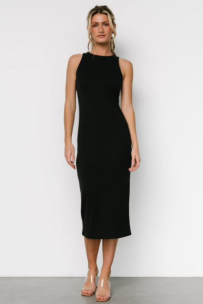 Ashley Ribbed Tank Dress | Black - Baltic Born